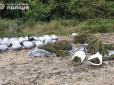 Мішки зі 150 кілограмами марихуани виявили правоохоронці у лісосмузі на Луганщині (фото)