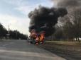 На Одещині під час руху загорівся поліцейський Renault Duster