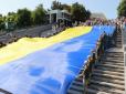 Три найбільших жовто-блакитних полотнища на честь Дня прапора України розгорнули в Одесі (фотофакти)