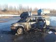 На Київщині після зіткнення загорілося авто, є постраждалі (фото)